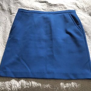 Anne Klein Blue Seamed Straight Pencil Skirt SZ12